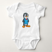 Pinguïn als Nerd met bril Romper (Voorkant)