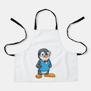 Pinguïn als Nerd met bril Schort