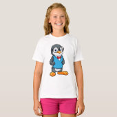 Pinguïn als Nerd met bril T-shirt (Voorkant volledig)