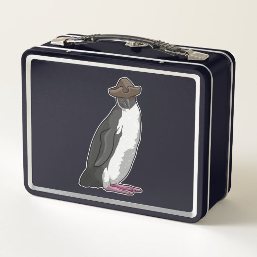 Pinguïn als piraat met Pet (Achterkant)