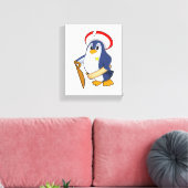 Pinguïn als piraat met Pet Canvas Afdruk (Insitu (Woonkamer))