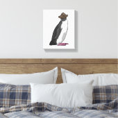 Pinguïn als piraat met Pet Canvas Afdruk (Insitu (Slaapkamer))
