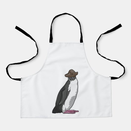 Pinguïn als piraat met Pet Schort (Voorkant)
