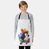 Pinguïn als Skater met skateboard Schort (Gedragen)