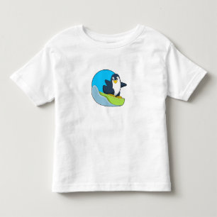 Pinguïn als snowboarder met Sonowboard.PNG Kinder Shirts