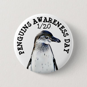 Pinguïn Awareness Day January 21st Feestdagen Ronde Button 5,7 Cm