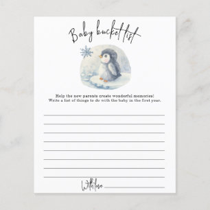 Pinguïn - Baby bucket list