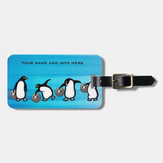 Pinguïn Bagage Label (Voorkant horizontaal)
