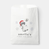 Pinguïn Ballon 1e Verjaardag Bedankzakje (Voorkant)