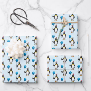 Pinguïn Ballon Feesthoed Inpakpapier Vel