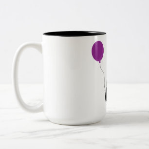 Pinguïn, ballon, schattig tweekleurige koffiemok