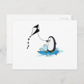 Pinguin beim Kite Surfing Briefkaart (Voorkant / Achterkant)