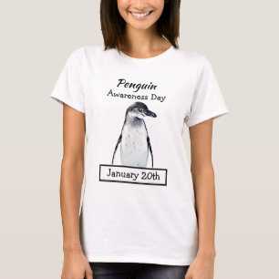 Pinguïn bewustzijnsdag 20e Vakantie januari T-shirt
