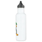 Pinguïn bij honkbal met honkbalknuppel en helm waterfles (Rechts)