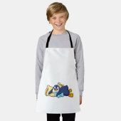 Pinguïn bij slapen met piloot schort (Gedragen)