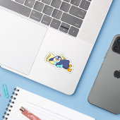 Pinguïn bij slapen met piloot sticker (Laptop met iPhone)