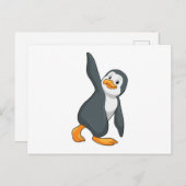 Pinguïn bij yogarekoefening briefkaart (Voorkant / Achterkant)