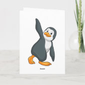 Pinguïn bij yogarekoefening kaart (Achterkant)