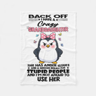 Pinguïn Blijf Van Me Af Ik Heb Een Gekke Kleindoch Fleece Deken