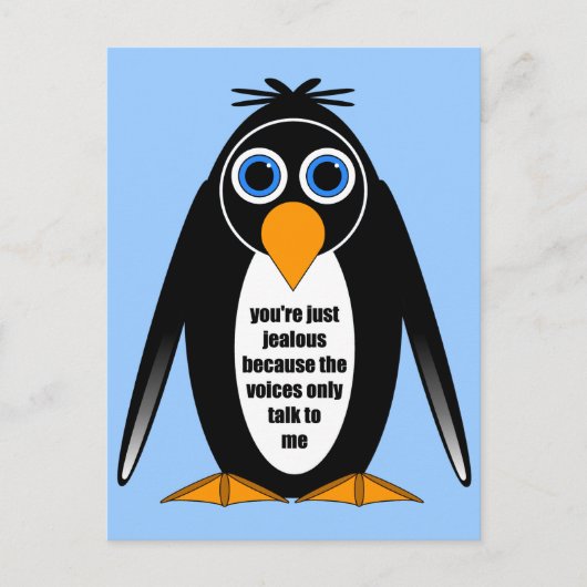 pinguïn briefkaart (Voorkant)