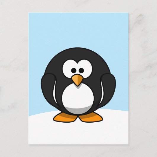 Pinguïn Briefkaart (Voorkant)