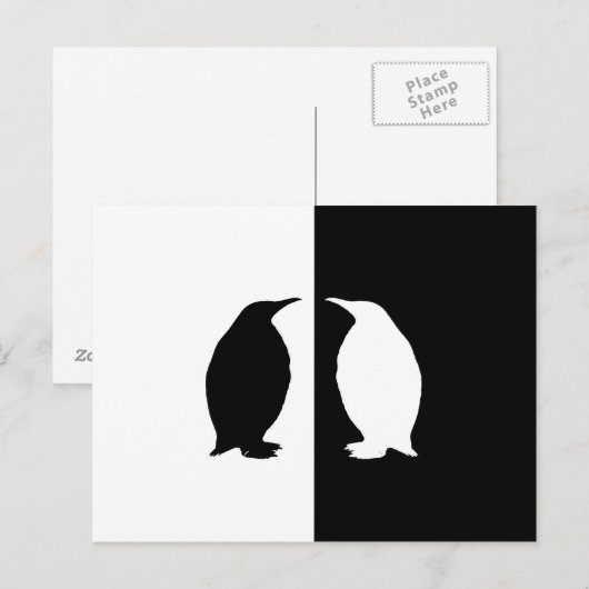 pinguïn briefkaart (Voorkant / Achterkant)