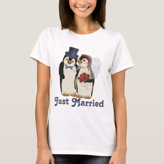 Pinguïn bruiloft t-shirt (Voorkant)