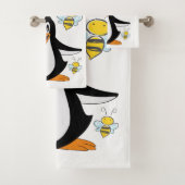 Pinguïn Bumblebee Bathroom Bad Handdoek (Insitu)