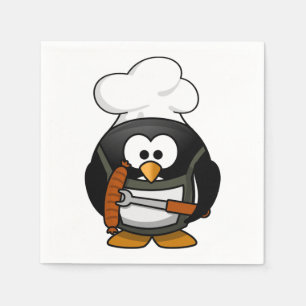 Pinguïn-Cartoon 001 Servetten