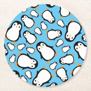 Pinguïn Cute Winter 1e verjaardag Onderzetters