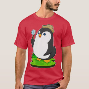 Pinguïn Detective Vergrootglas T-shirt