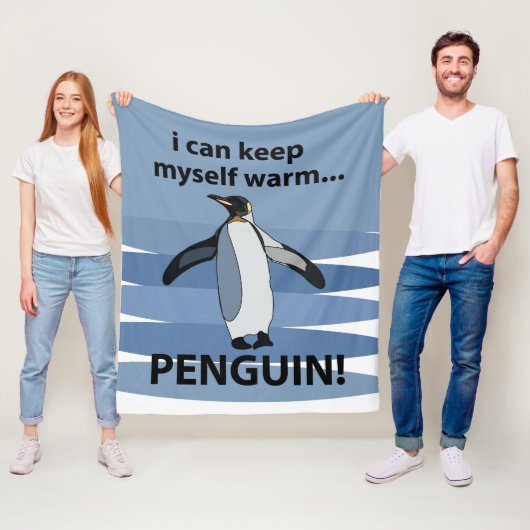 Pinguïn Dier Vogel Grappig Fleece Deken (In situ)