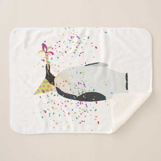 Pinguïn - Dieren met een partij Sherpa Deken (Voorkant (horizontaal))