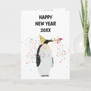 Pinguïn - Dierenfeestdag, nieuwe jaren Kaart