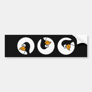 Pinguïn draait in cirkels bumpersticker