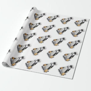 Pinguïn Dragen Hockey Gear Cadeaupapier