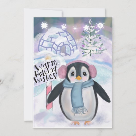 Pinguïn en Igloo Noorderlicht Scène (Voorkant)