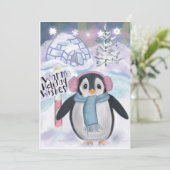 Pinguïn en Igloo Noorderlicht Scène (Staand voorkant)
