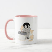 Pinguïn en kat mok (Links)