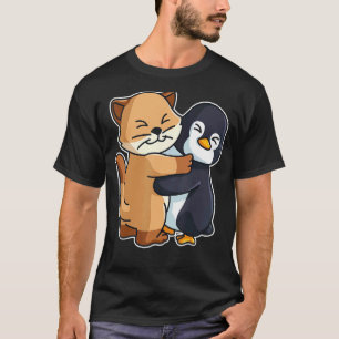 Pinguïn en katten-verkuikdieren voor vrouwen Dier T-shirt
