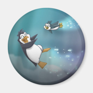 Pinguïn en kind magneet