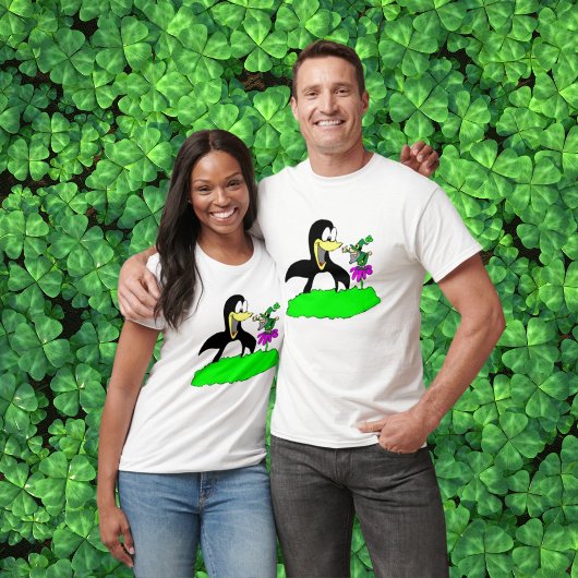Pinguïn en Leprechaun Unisex T-shirt