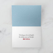 Pinguïn en Polar Beer op een slee Feestdagen Kaart (Binnen)