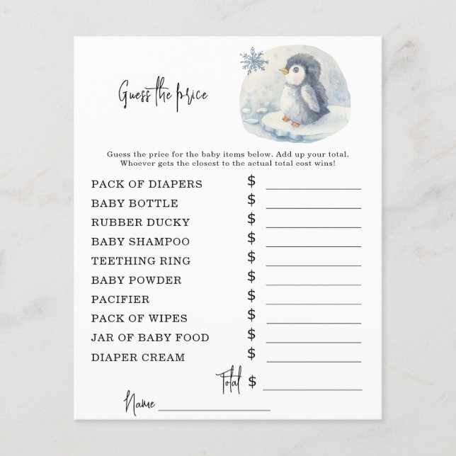 Pinguïn - Feestspelletjes | Prijs gokken spel (Voorkant)