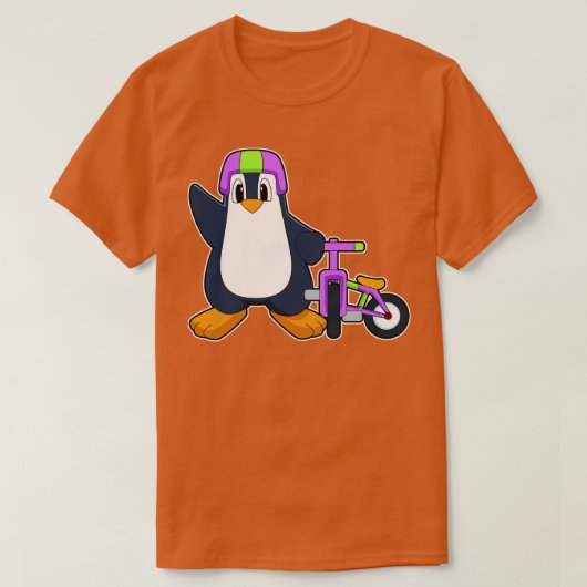 Pinguïn Fiets T-shirt (Design voorkant)