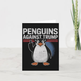 Pinguïn Flippers Up Anti Trump Weerstaan Pinguïns Kaart