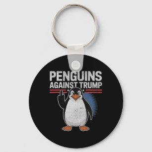 Pinguïn Flippers Up Anti Trump Weerstaan Pinguïns Sleutelhanger