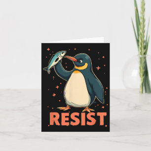 Pinguïn Flippers Up Weerstaan Grappige Pinguïns Te Kaart