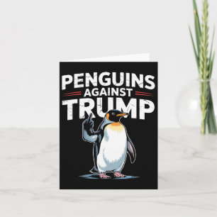 Pinguïn Flippers Up Weerstaan Grappige Pinguïns Te Kaart