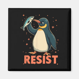 Pinguïn Flippers Up Weerstaan Grappige Pinguïns Te Magneet